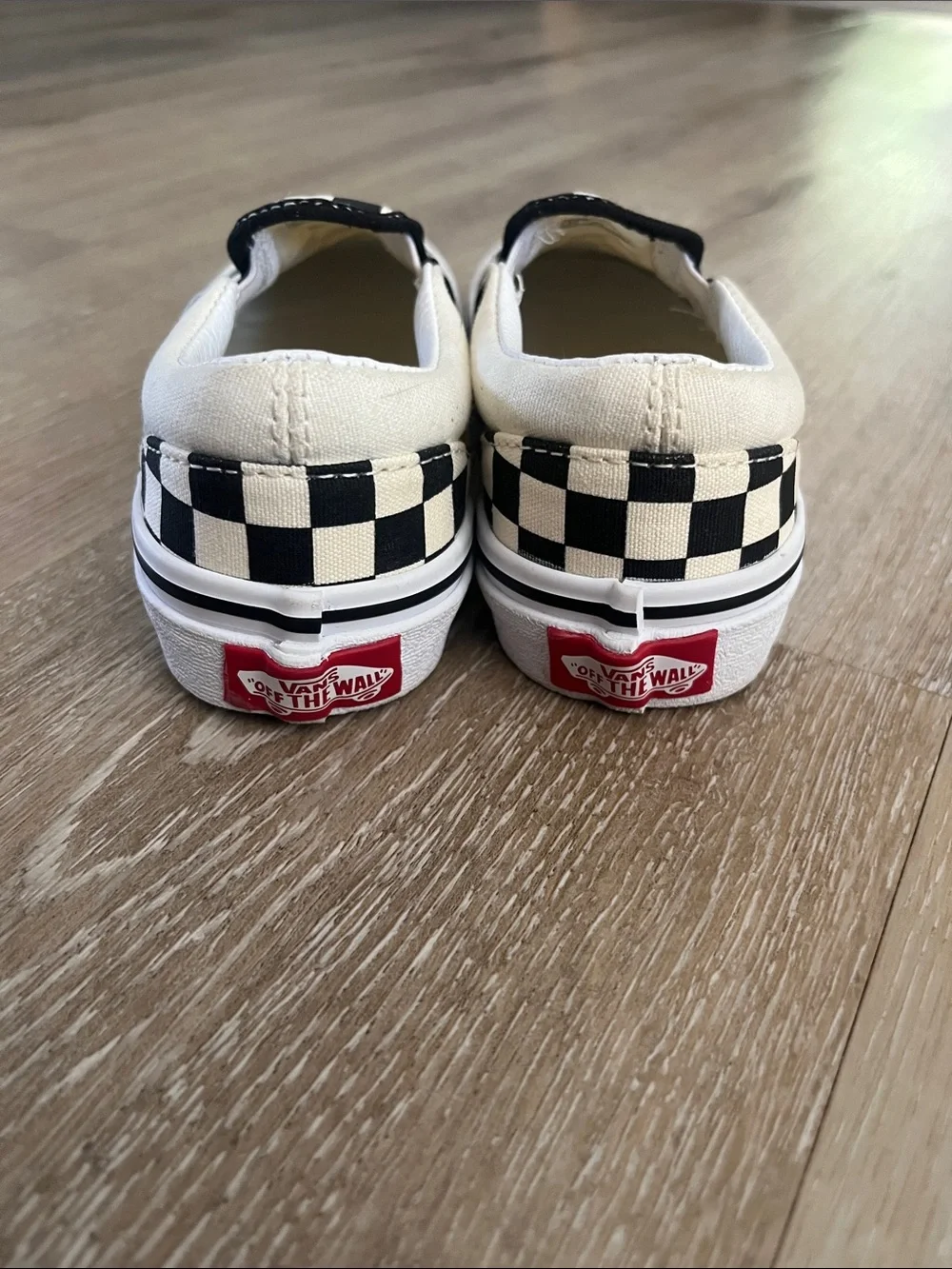 Brand new! Vans Kids Slip-On Checkerboard Canvas Shoes - Black & Cream